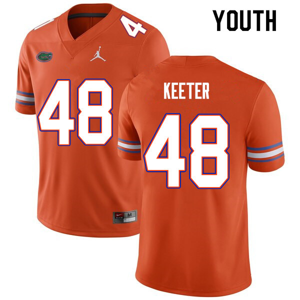 Youth #48 Noah Keeter Florida Gators College Football Jerseys Sale-Orange
